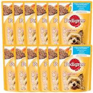 12 gói sốt chó Pedigree vị GÀ RAU 80gr