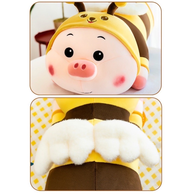 Gấu Bông Heo Ong✨Freeship,CÓ HÌNH THẬT✨Heo Ong Mập Nhồi Bông siêu to khổng lồ