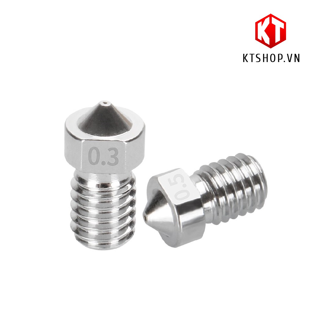 Đầu phun E3D 1.75mm bằng thép không gỉ