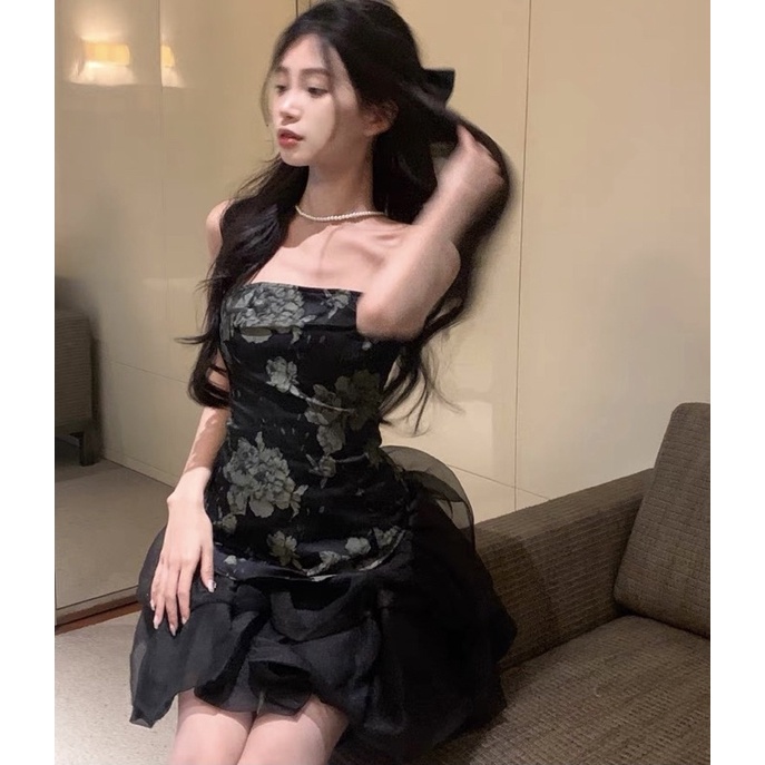 Áo ống croptop+chân váy Ulzzang