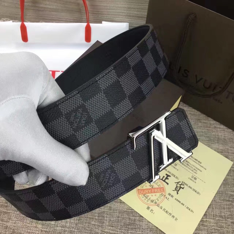 Thắt lưng nam, Dây lưng VL ( Dây caro đen - Mặt vàng, trắng, đen )