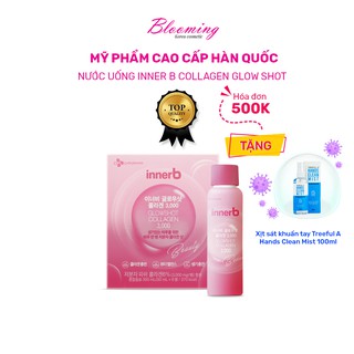 Hộp 6 chai nước uống Collagen Vitamin C sáng da InnerB Glowshot (50mlx6)