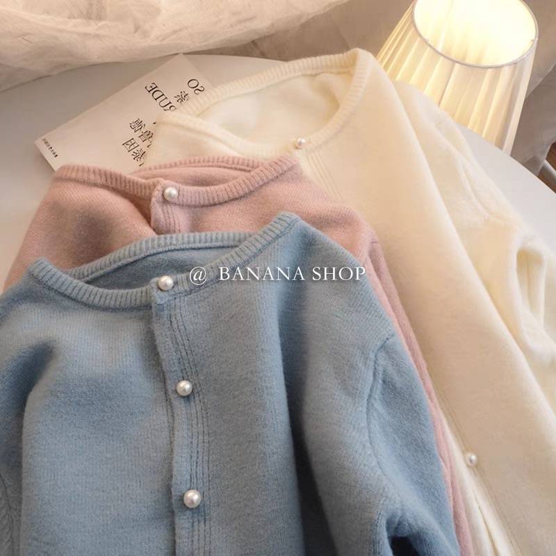 ÁO CARDIGAN TRƠN MÀU PASTEL NHẸ NHÀNG HÀN QUỐC ẢNH THẬT Ở CUỐI 019