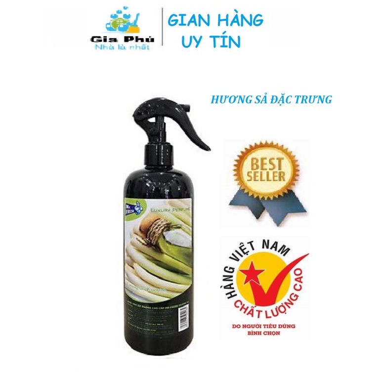 ( THƠM PHÒNG ) Xịt phòng, nhà tắm MRFRESH 500ML phong cách sang trọng, đẳng cấp thượng lựu GIA PHÚ