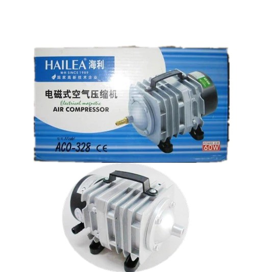 MÁY SỦI TẠO OXY HAILEA ACO-328, 60w máy tạo oxi cho bể cá, non bộ, ao, hồ