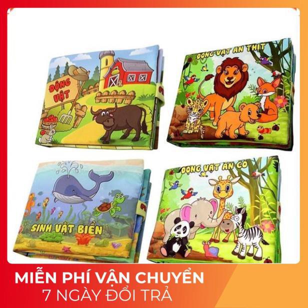 Combo trọn bộ 11 Sách Vải Song Ngữ - Pipo Made in vietnam