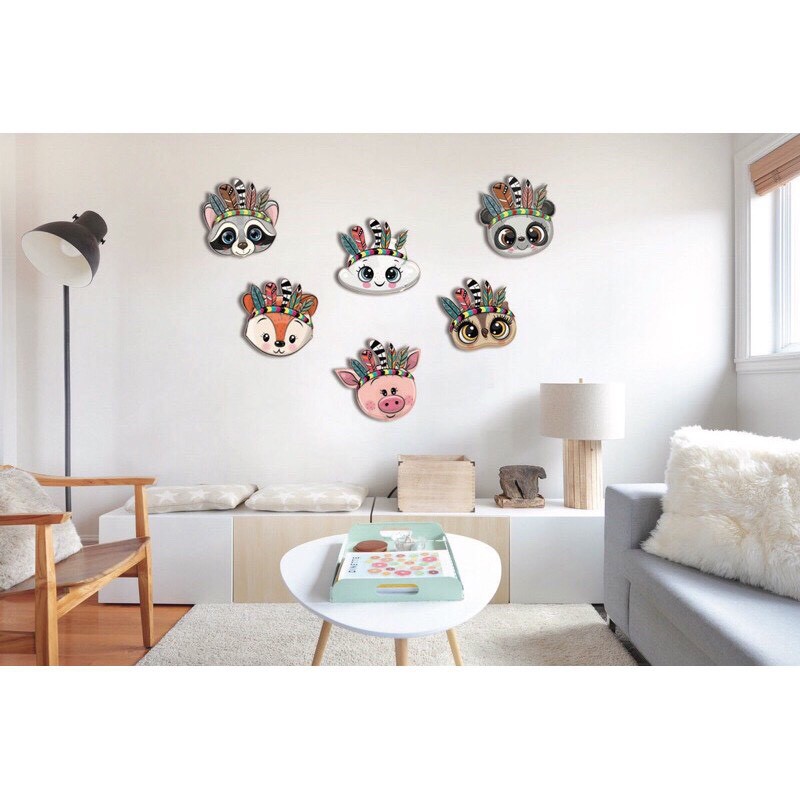 Set treo tường - Set THÚ 3D mẫu HOT