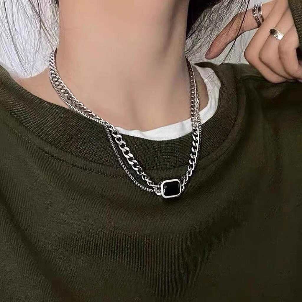 Vòng cổ UNISEX nam nữ cá tính 2in1 phong cách SWAG