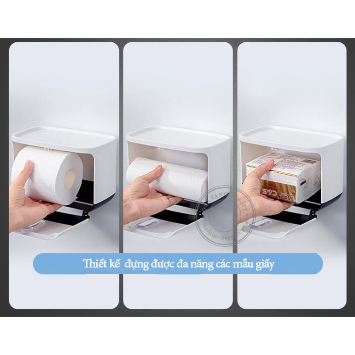 Kệ đưng giấy đa năng phòng tắm  nhà bếp siêu dính hàng cao cấp.