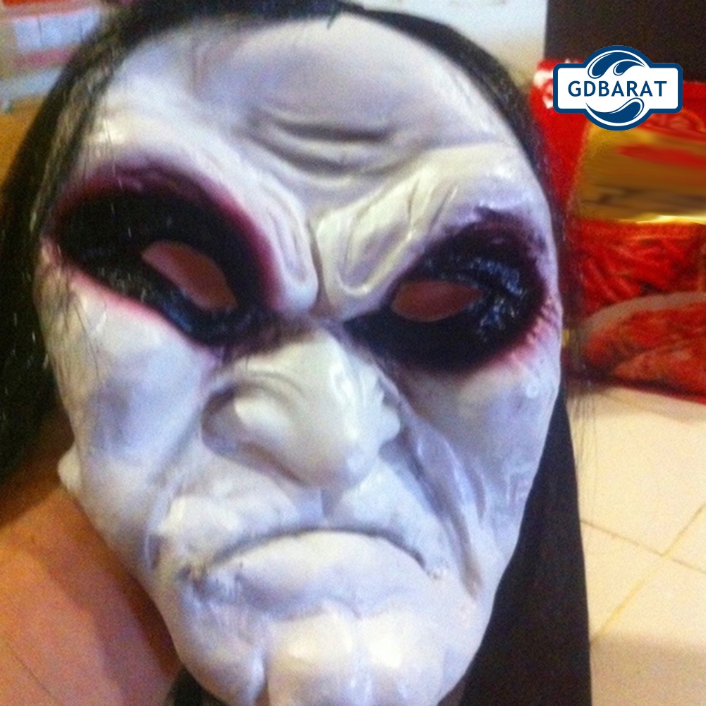 Mặt Nạ Hóa Trang Zombie Tóc Đen Thoáng Khí Cho Halloween
