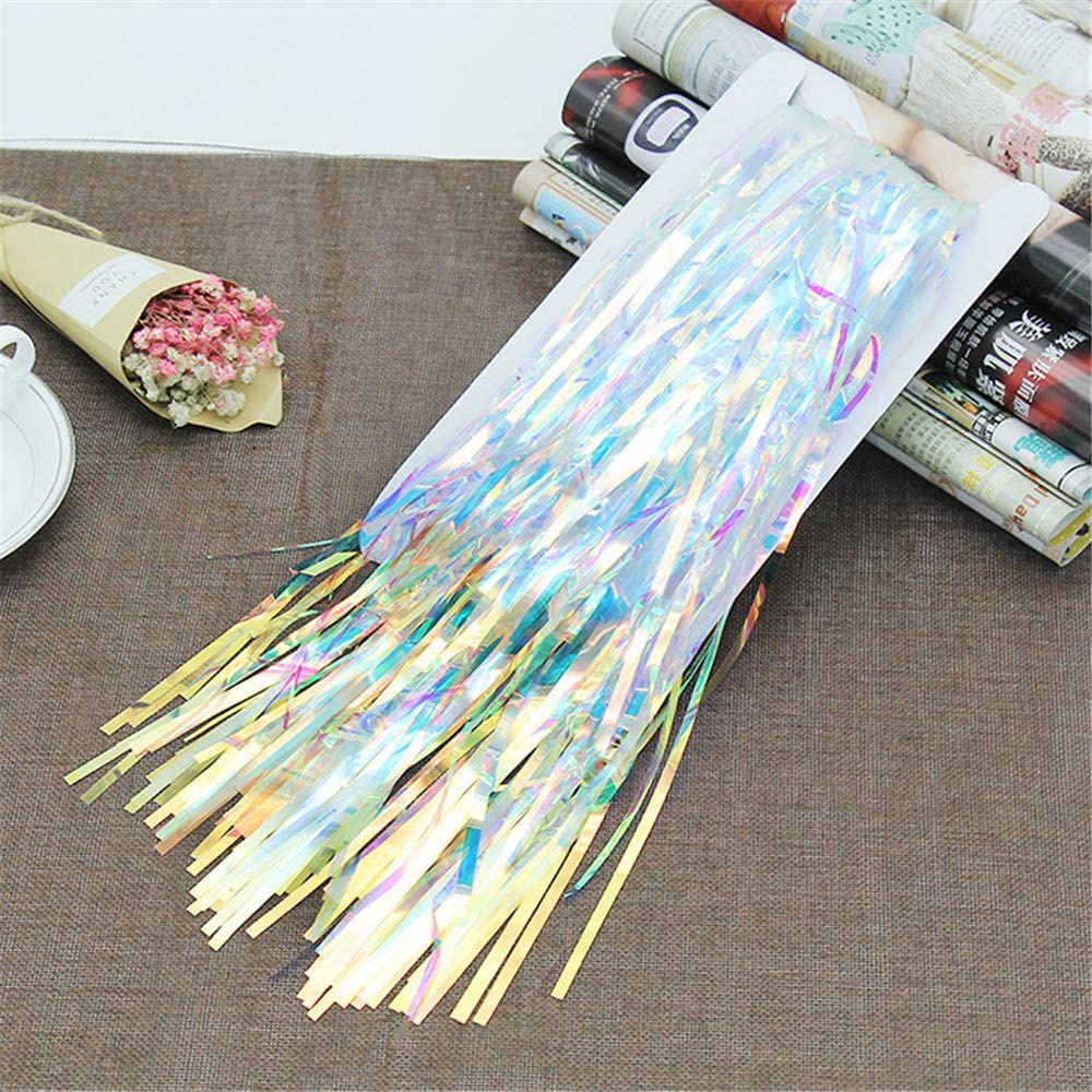 Rèm Cửa Dây Tua Rua Màu Cầu Vồng 6.5Ft Dùng Trang Trí Tiệc Sinh Nhật