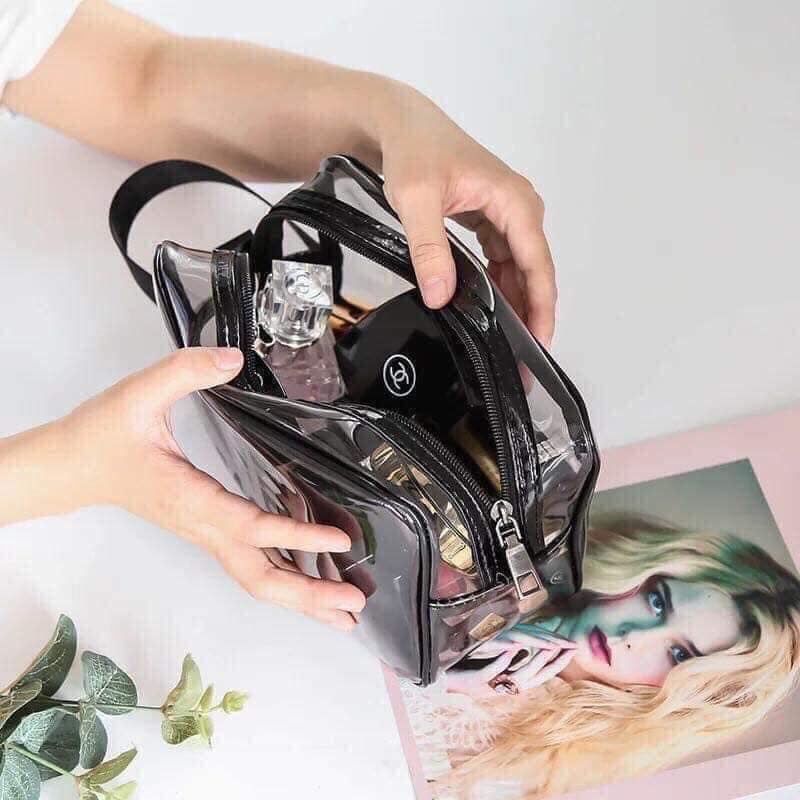 Set 3 túi đựng mỹ phẩm trong suốt cao cấp