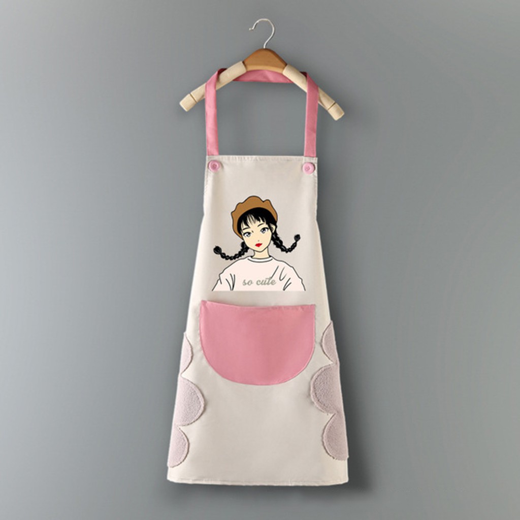 Tạp Dề Chống Thấm có túi đựng và chỗ lau tay siêu cute [Hàng có sẵn] | BigBuy360 - bigbuy360.vn