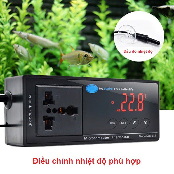 Cảm biến nhiệt độ cho chuồng bò sát, rùa, cá