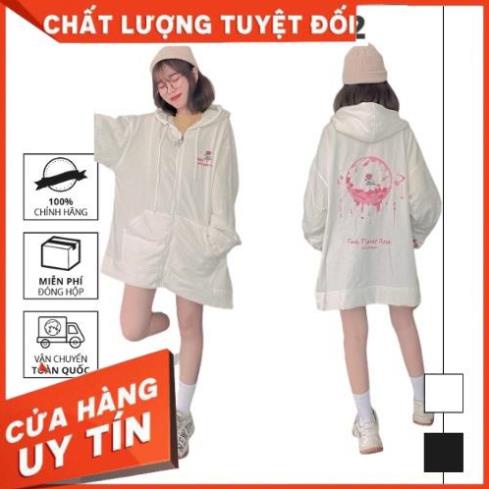 Áo khoác nỉ hoodie Unisex dây kéo form rộng màu đen trắng. Áo hoodie Nỉ Pe dày mịn, thoải mái, hình in nổi bền đẹp K102