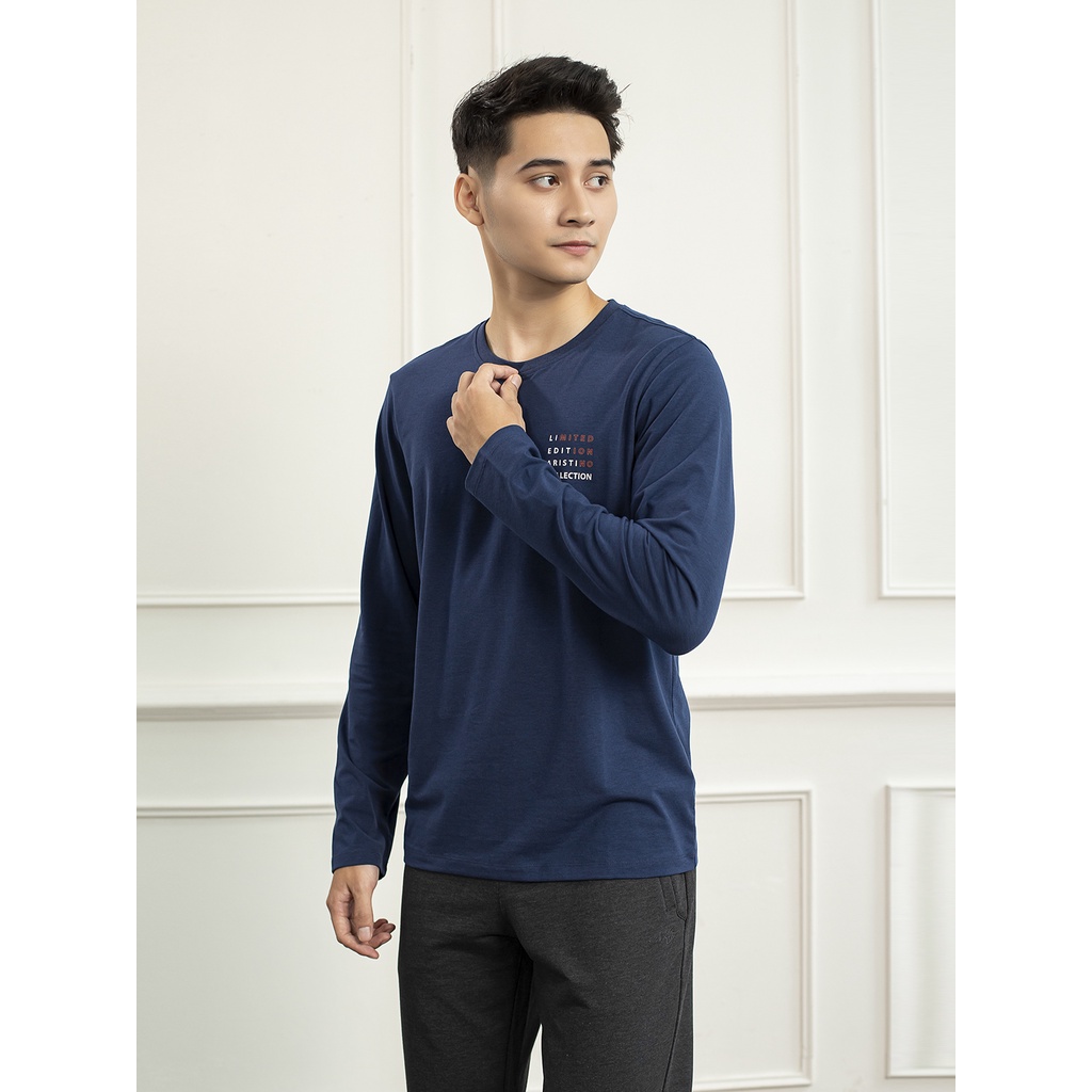Áo thun nam  dài tay  ARISTINO  cotton mềm , năng động ALT001W9 (3 màu)