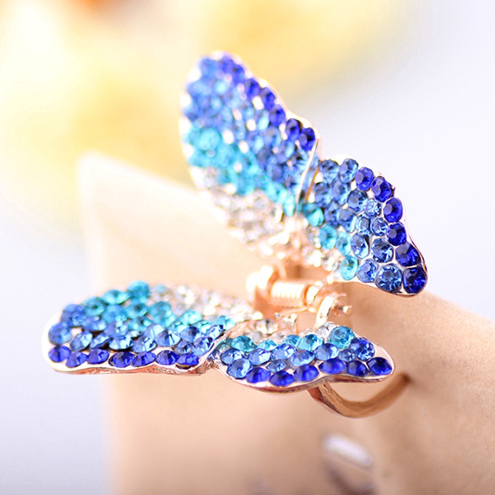 Phụ kiện trang trí tóc hình bướm đính đá xinh xắn dành cho nữ