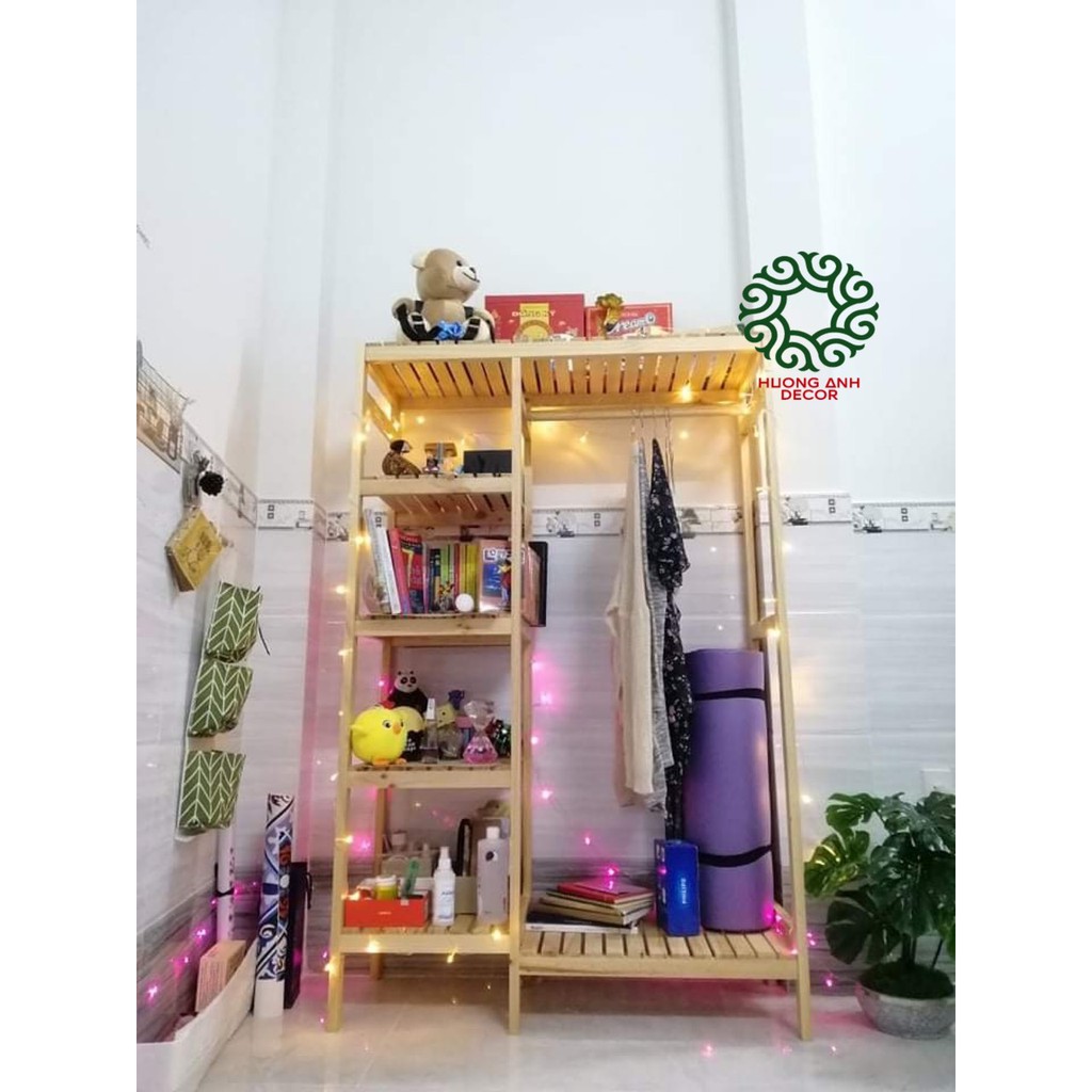 Kệ tủ treo quần áo hàn quốc 2 ngăn kiểu hàn Hương Anh Decor