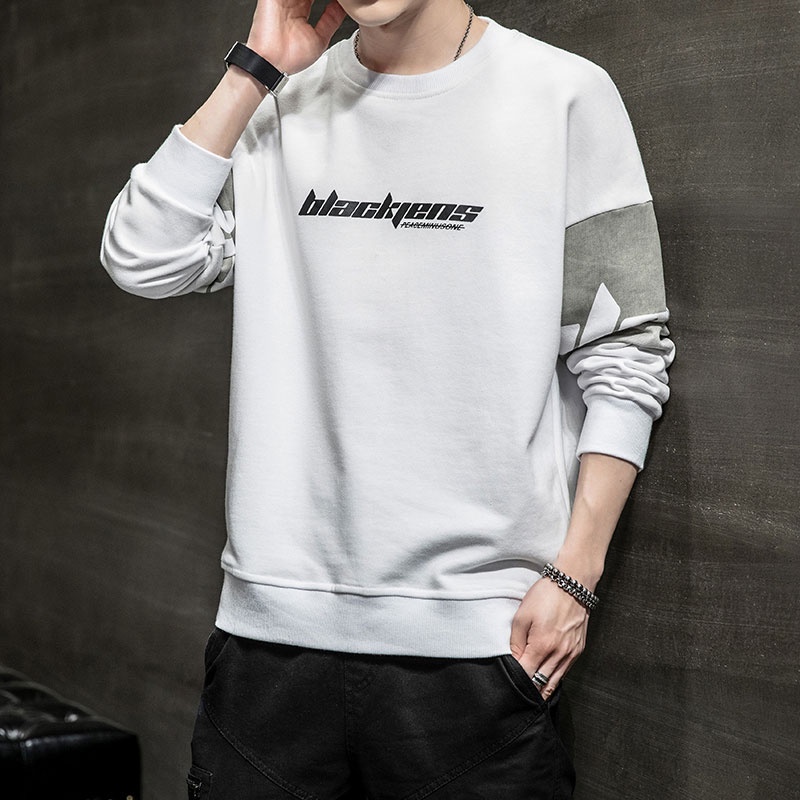 Áo nỉ dài tay cổ tròn thời trang cho nam size M-4XL