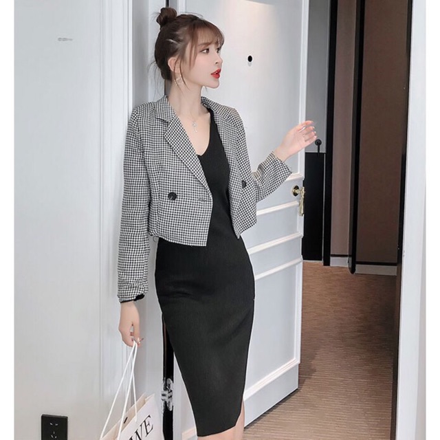 Set Váy 2 dây và vest size s