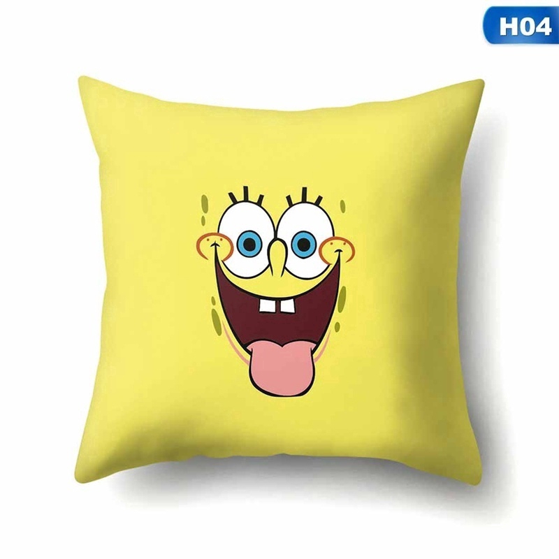 Vỏ Gối In Họa Tiết Hoạt Hình Spongebob 45x45cm / / 18x18 Inch