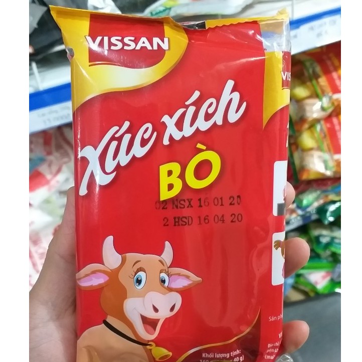 XÚC XÍCH TIỆT TRÙNG HEO - BÒ VISSAN 160G