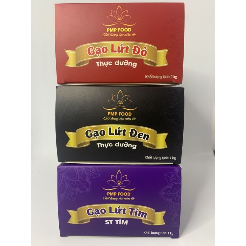 Combo 3kg gạo lứt các loại (hộp giấy) hút chân không