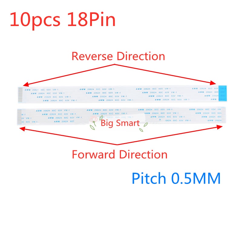 Set 10 Dây Cáp Màn Hình LCD 18 pin 0.5mm FFC 60V 18P