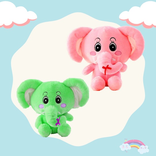 THÚ BÔNG VOI CON SIÊU XINH NGỒI CAO 35CM