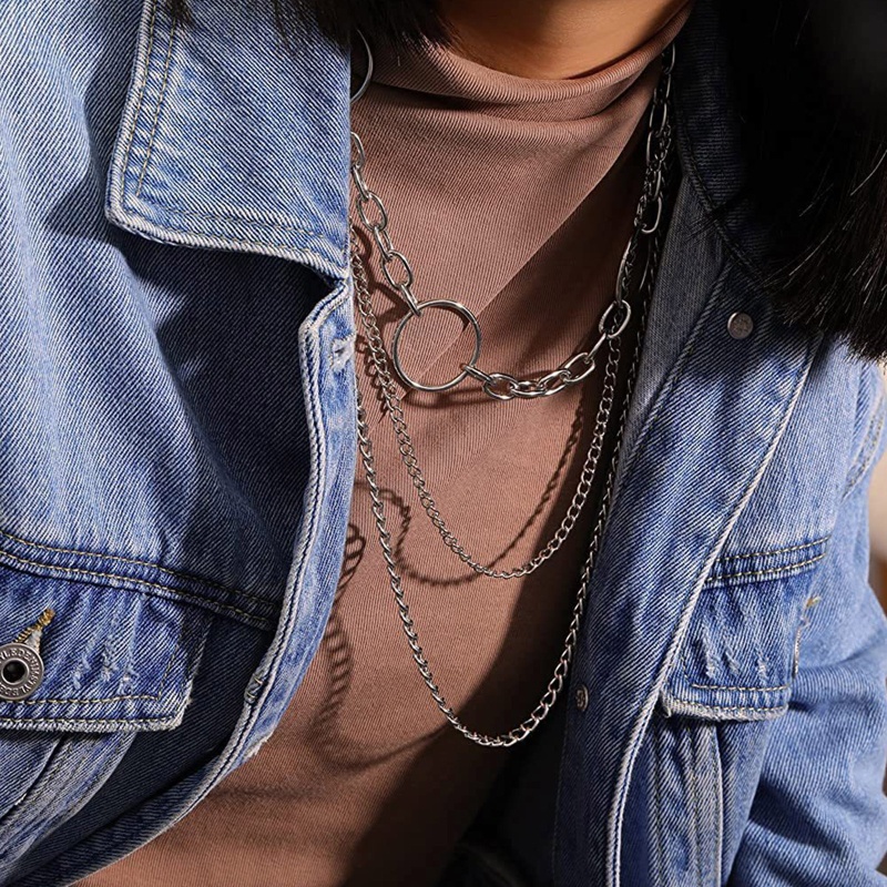 Youyo Móc Khóa Dây Xích Dạng Ví Dày Nặng Phong Cách Punk Hip Hop Trang Sức Cho Quần Jean / Xe Đạp