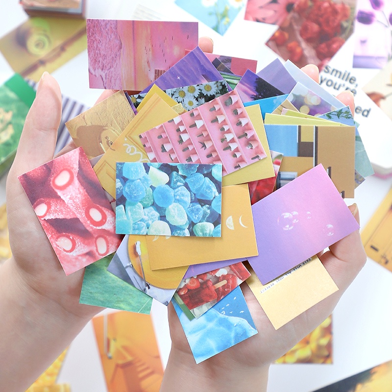 Set 50 Sticker Giấy Washi Mini Trang Trí Sổ Tay/Nhật Ký DIY