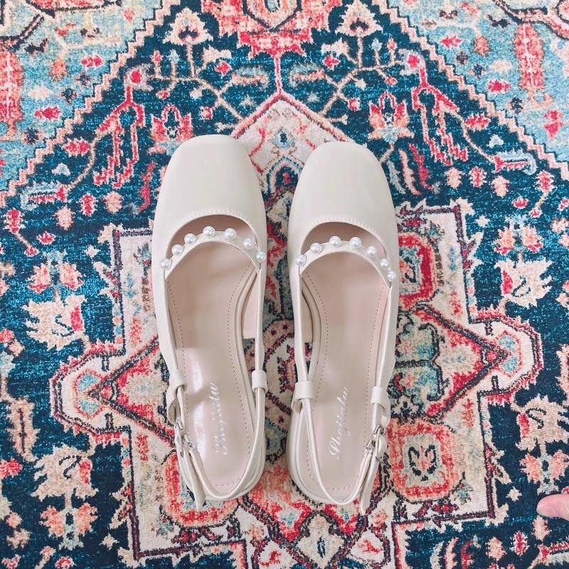 [HÀNG ĐANG VỀ -ảnh thật cuối] Giày búp bê tiểu thư viền ngọc sang chảnh G055 | BigBuy360 - bigbuy360.vn