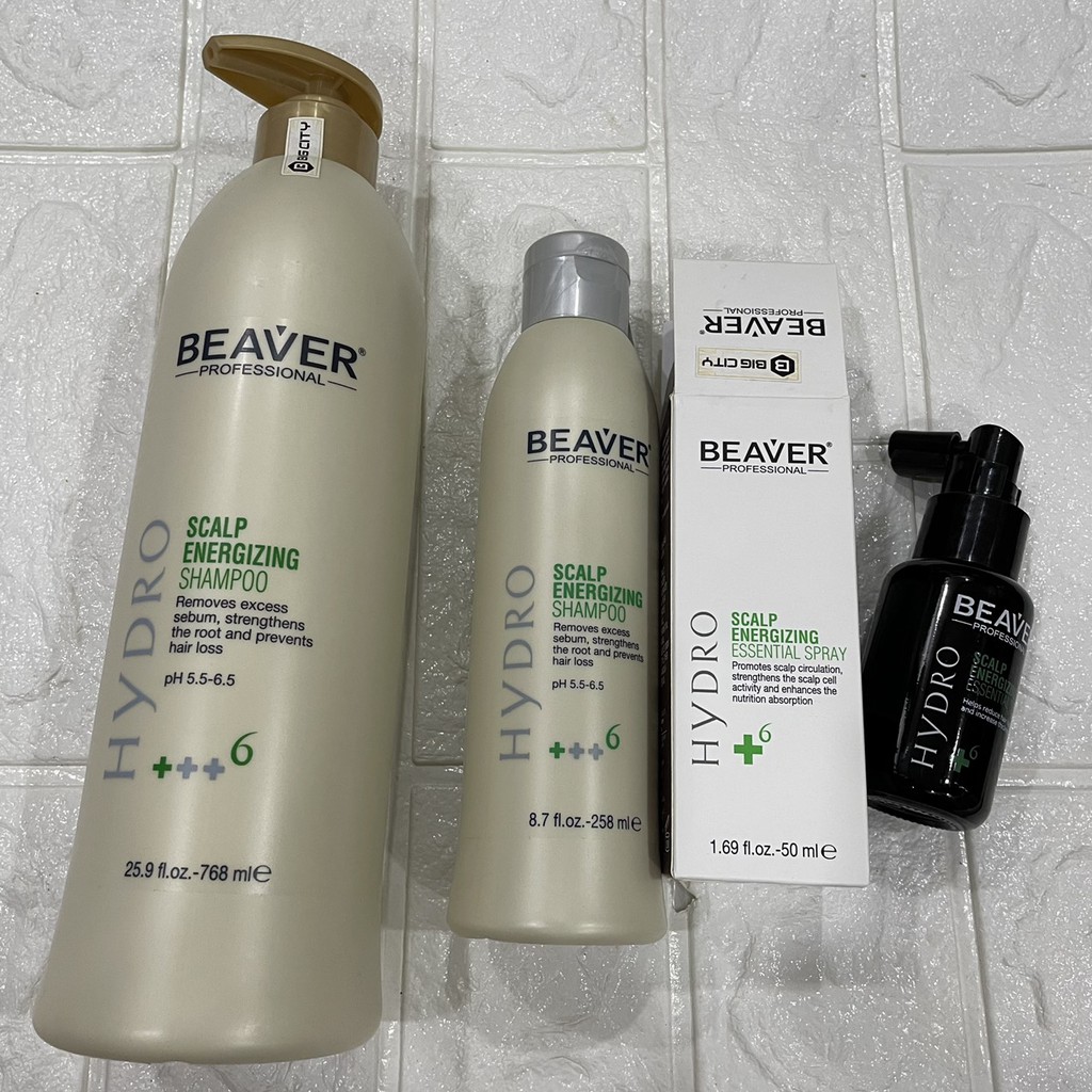 Dầu gội xả chống rụng và kích thích mọc tóc BEAVER Scalp Energizing +++6 768mlx2