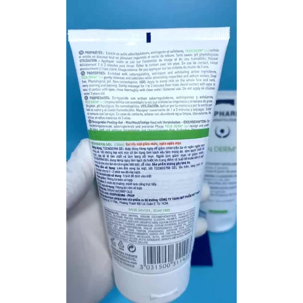 [CHÍNH HÃNG] Sữa rửa mặt giảm nhờn, ngừa mụn - ISIS PHARMA TEEN DERM GEL | BigBuy360 - bigbuy360.vn