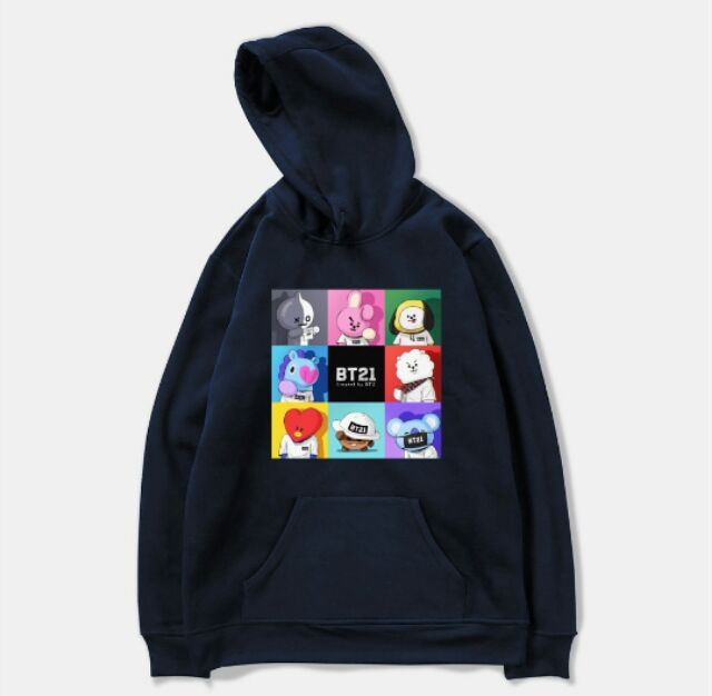 HOODIE IN HÌNH BẢY BÉ BT21