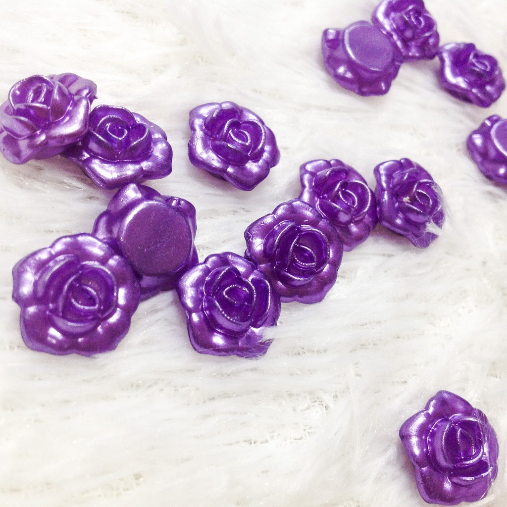 Hạt nhựa hoa cúc và bông hồng 3d trang trí vòng tay siêu đẹp thủ công handmade