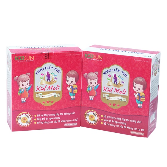 Siro Hấp Thu Kid Meli - Hỗ trợ tăng cường tiêu hóa, giúp trẻ ăn ngon miệng (20 ống)