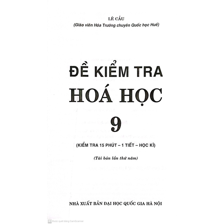 Sách - Đề kiểm tra hóa học lớp 9