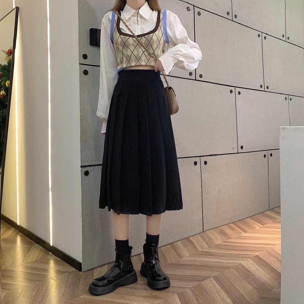 Chân váy xếp ly dáng dài - Hàng loại 1 cực dày dặn thiết kế mới nhất 2023 Korea's Style