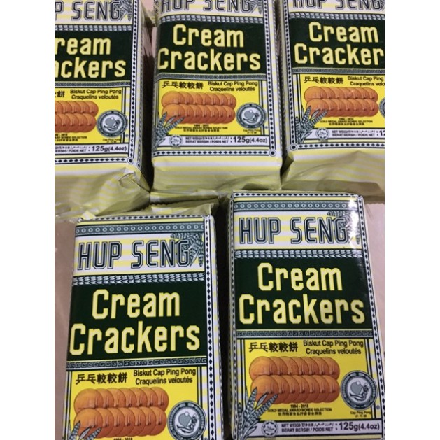 Bánh lúa lạt ăn kiêng Dbent CREAM CRACKERS 375g nhập khẩu Malaysia (3 túi/hộp)