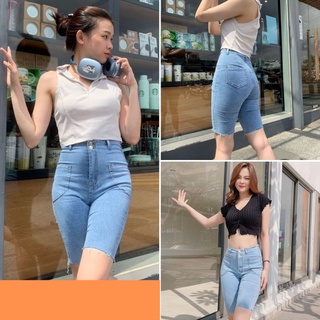 Quần ngố nữ, quần jeans nữ ngố kiểu 2 màu đậm nhạt size s m l xl skuq-14b xm.gianggiang