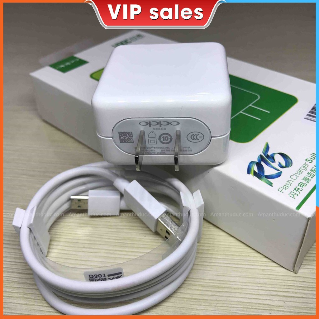 Bộ Sạc Nhanh Oppo R15 VOOC 20W 5V-4A Micro USB hỗ trợ sạc nhanh, đời mới như R9S, R7S, R5, FIND 7, FINF 7A, R7 PLUS, R9