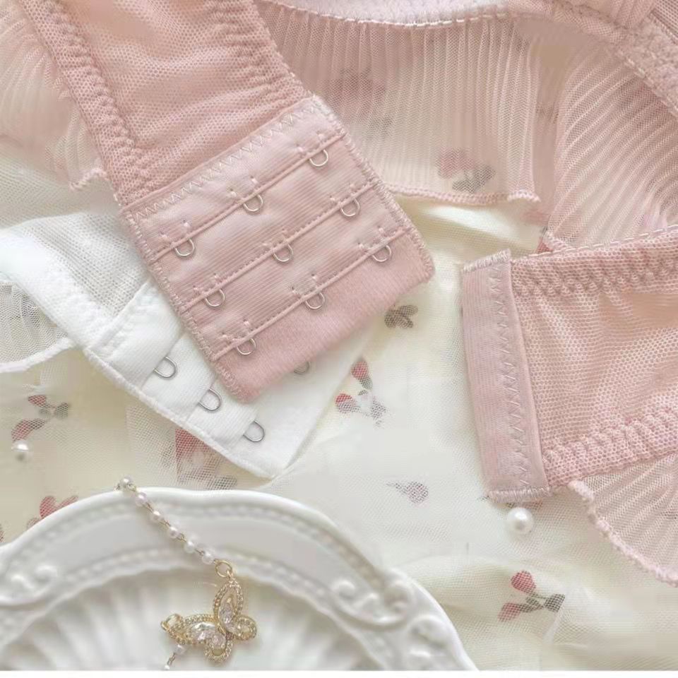 Bộ Đồ Lót Vải Lưới Mỏng Thoáng Khí Không Gọng Thép Thiết Kế Xinh Xắn Cho Bé Gái | BigBuy360 - bigbuy360.vn