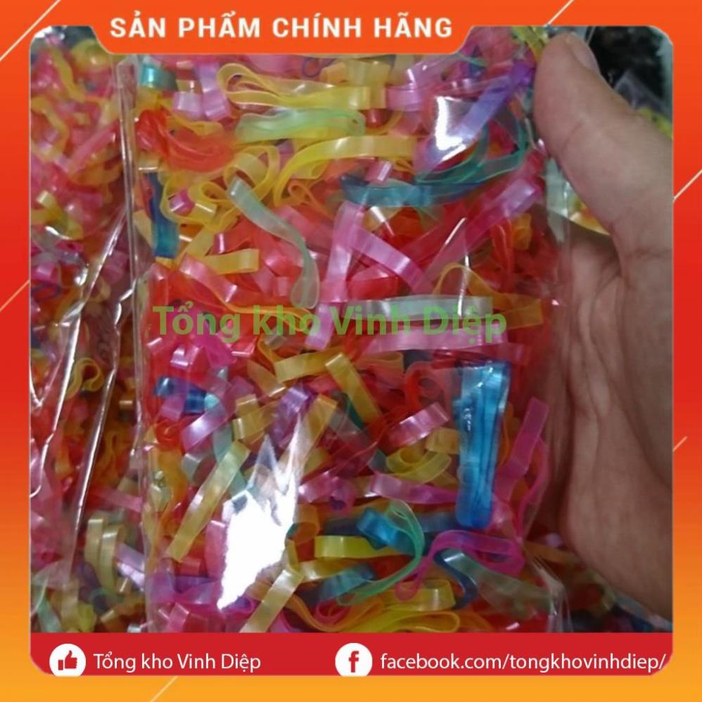 Gói 100g Chun buộc tóc đen, nhiều màu
