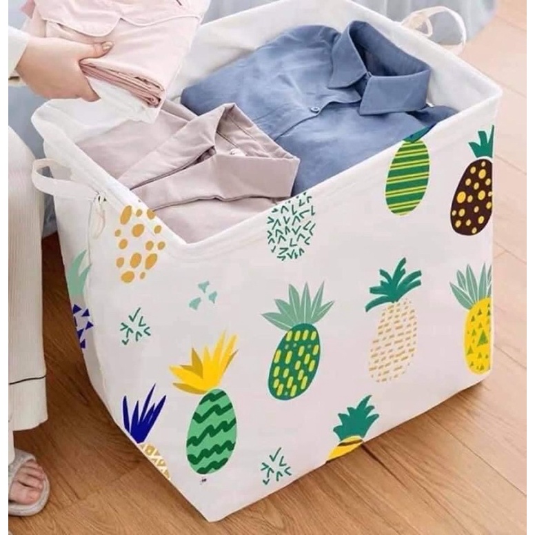 Giỏ đựng quần áo bằng vải cỡ lớn 100 lít - túi đựng chăn màn đa năng