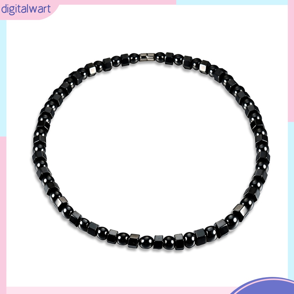Vòng cổ xâu hạt nam châm đen thời trang nam nữ
