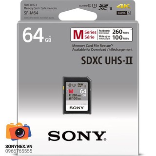Thẻ nhớ Sony 64GB 260 MB/s M Series UHS-II SDXC (U3) | Nhập khẩu