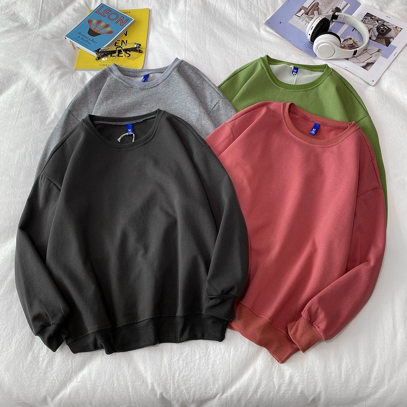 Áo Hoodie Cotton Màu Trơn Phong Cách Hàn Quốc 2020 Có 12 Màu Lựa Chọn