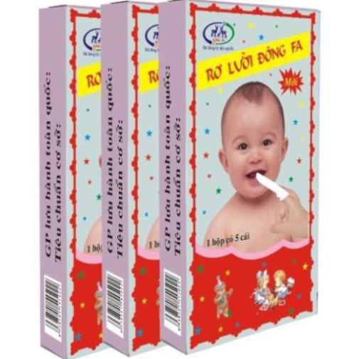 Set 10 hộp Rơ Lưỡi Đông Fa, tua lưỡi giúp làm sạch răng miệng cho bé yêu ( 10 Hộp 50 Cái )