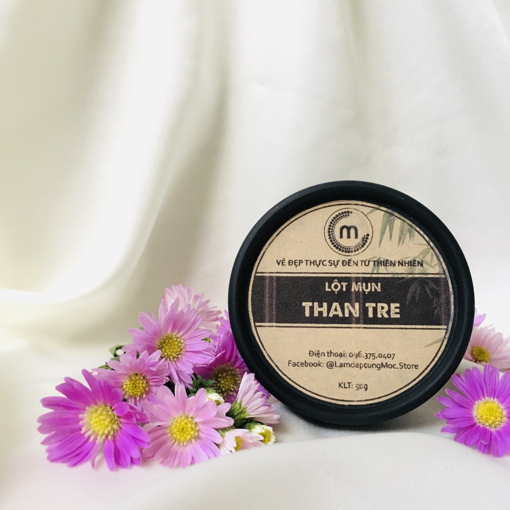 Bột Lột Mụn Than Tre thiên nhiên đắp mặt nạ nguyên chất  (50g) | BigBuy360 - bigbuy360.vn